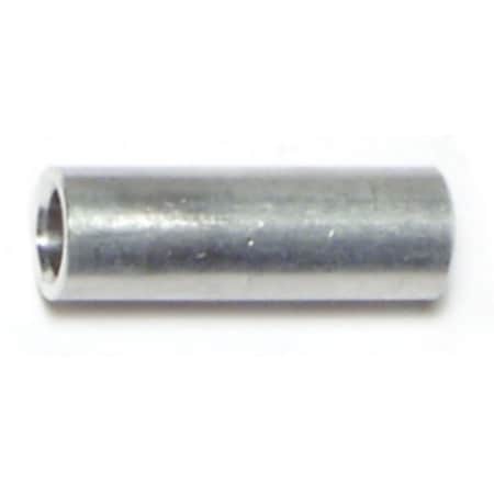 Midwest Fastener Round Spacer, #8 Screw Size, Aluminum, 3/4 in Overall Lg, 10 PK 65847